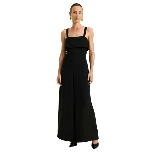 Veronika Maine Double Crepe Wide Leg Jumpsuit